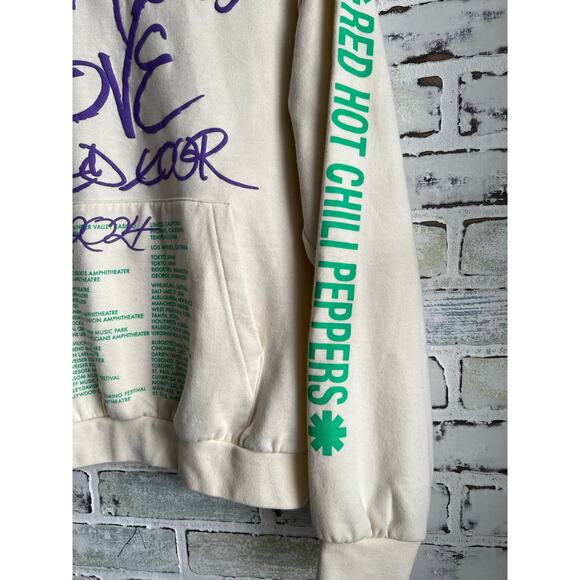 Red Hot Chili Peppers 2024 World Tour Hoodie Size Medium 21x26 - Picture 3 of 6